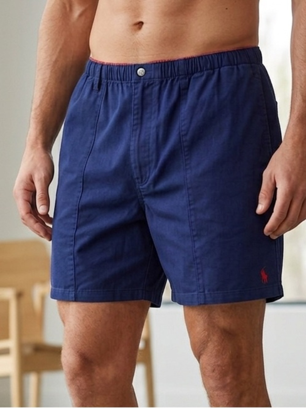Polo by Ralph Lauren Navy Blue Flat Front Men’s Shorts with Red Polo Pony XXL